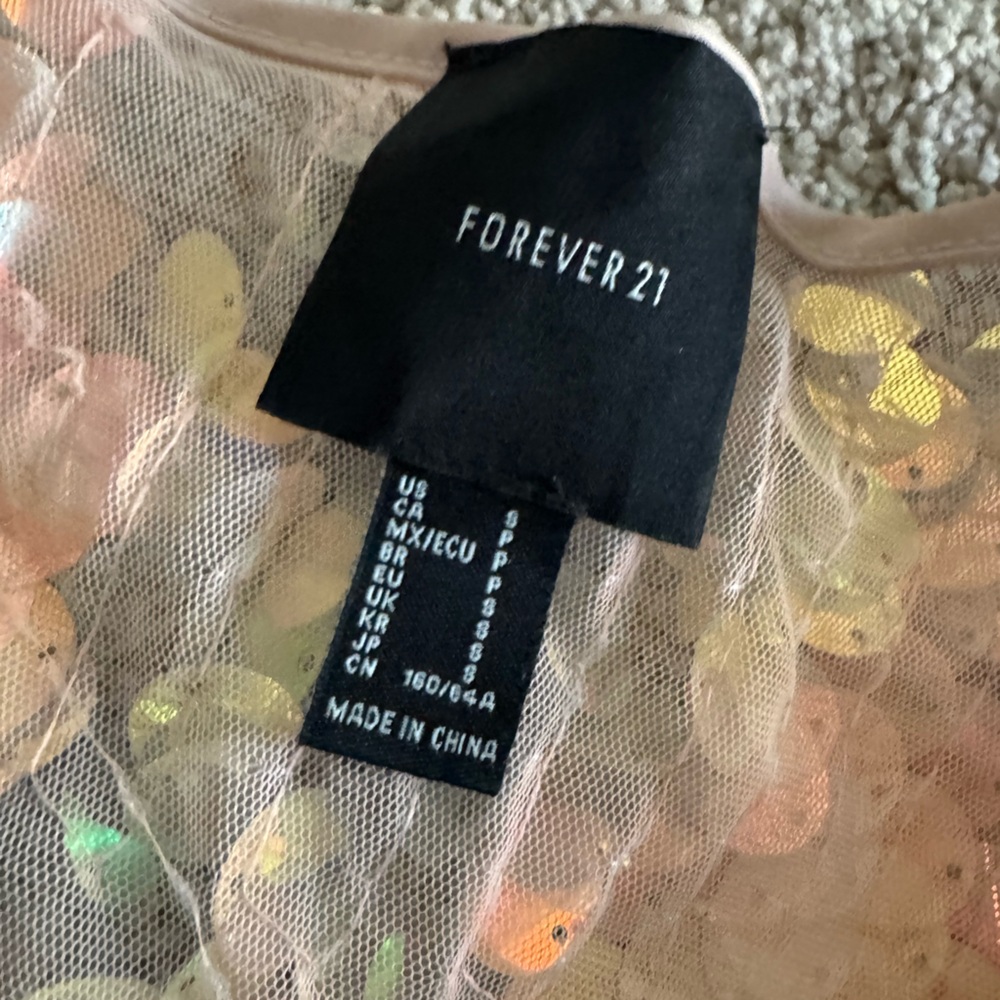Forever 21 Multicolor Sequin Mesh Cape - Picture 5 of 5